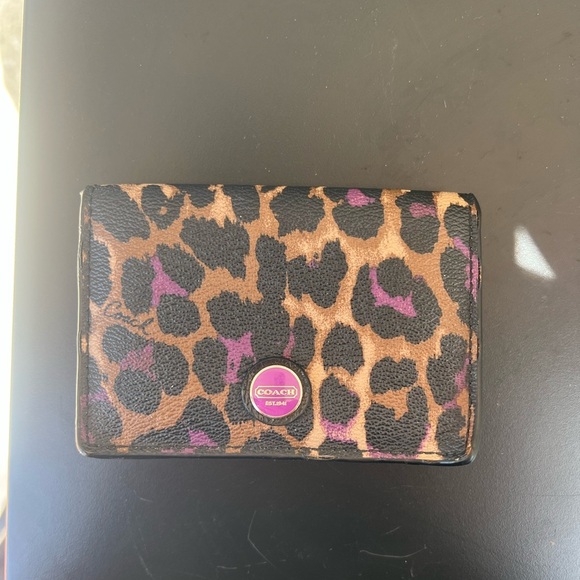 Coach Accessories - Coach leopard Print Wallet
